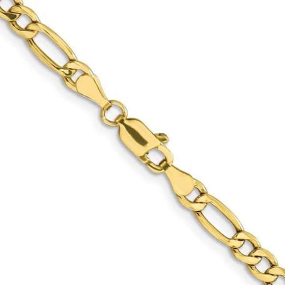 10k gold figaro 24 inch chain, 4.75mm wide - Picture 6 of 7